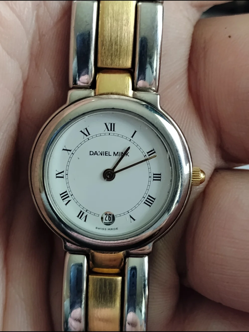Two-Tone Women’s Classic Round Watch - White Dial